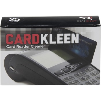 Read Right CardKleen Presaturated Magnetic Head Cleaning Cards, 2 1/2&quot; x 5 1/4&quot;, 25/Box