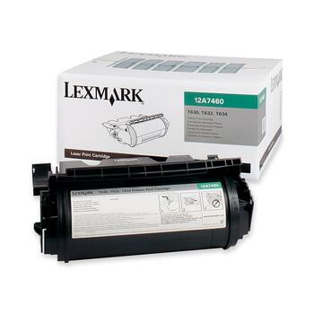 Lexmark 12A7460 Toner, 5000 Page-Yield, Black