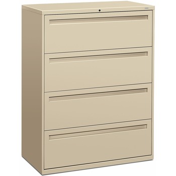 HON 700 Series Four-Drawer Lateral File, 42w x 19-1/4d, Putty