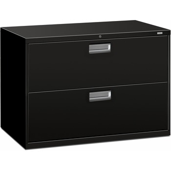 HON 600 Series Two-Drawer Lateral File, 42w x 19-1/4d, Black