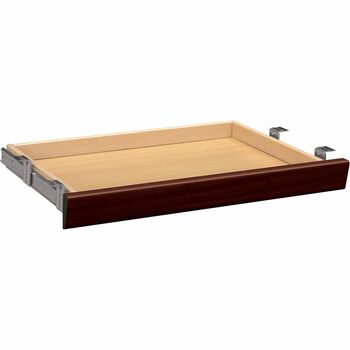 HON Laminate Angled Center Drawer, 26w x 15 3/8d x 2 1/2h, Mahogany