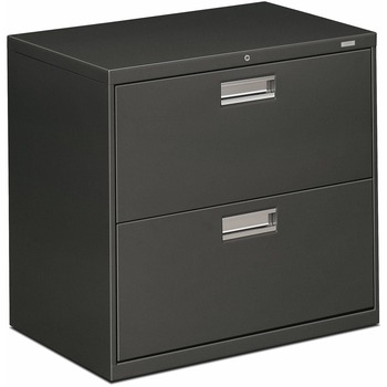 HON 600 Series Two-Drawer Lateral File, 30w x 19-1/4d, Charcoal