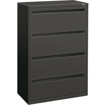 HON 700 Series Four-Drawer Lateral File, 36w x 19-1/4d, Charcoal