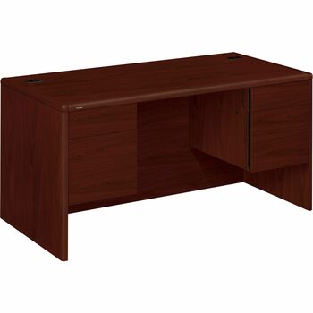 HON 10700 Series Desk, 3/4 Height Double Pedestals, 60w x 30d x 29 1/2h, Mahogany