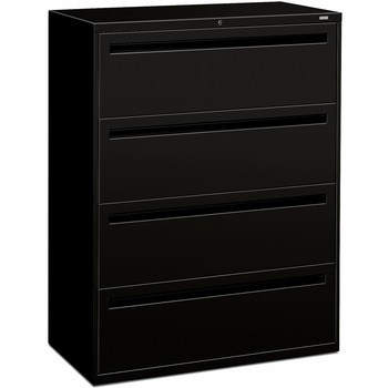 HON 700 Series Four-Drawer Lateral File, 42w x 19-1/4d, Black