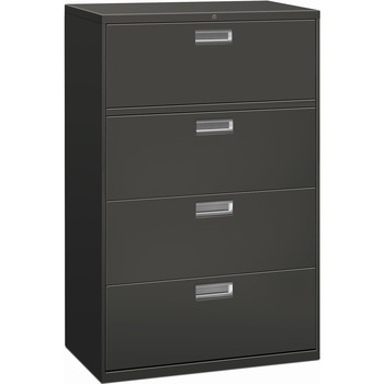 HON 600 Series Four-Drawer Lateral File, 36w x 19-1/4d, Charcoal
