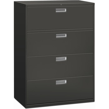 HON 600 Series Four-Drawer Lateral File, 42w x 19-1/4d, Charcoal