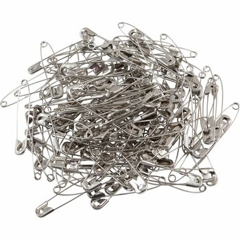 Charles Leonard, Inc. Safety Pins, Nickel-Plated, Steel, 2&quot; Length, 144/Pack