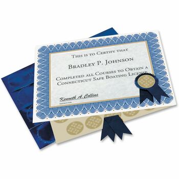 Geographics Certificate Kit, Blue Spiral