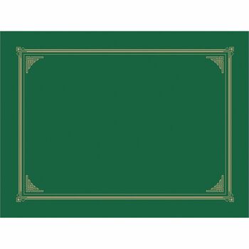 Geographics Certificate/Document Cover, 12 1/2 x 9 3/4, Green, 6/Pack