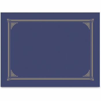 Geographics Certificate/Document Cover, 12 1/2 x 9 3/4, Metallic Blue, 6/Pack