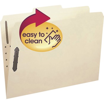 Smead Poly Folder, Two Fasteners, 1/3 Cut Top Tab, Letter, Manila, 24/Box