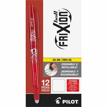 Pilot FriXion Ball Erasable Gel Ink Stick Pen, Red Ink, .7mm