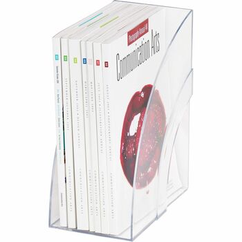 Rubbermaid Optimizers Deluxe Plastic Magazine Rack, 5 1/4 x 9 x 11 1/8, Clear