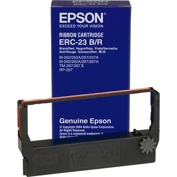 Epson ERC23BR Ribbon, Black/Red