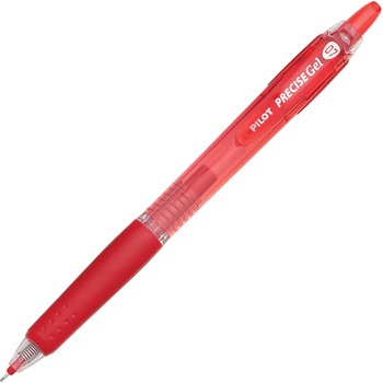 Pilot Precise Gel BeGreen Retractable Roller Ball Pen, Red Ink, .7mm, Dozen