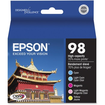 Epson&#174; T098920 (99) Claria High-Yield Ink, Assorted, 5/PK
