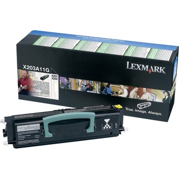 Lexmark X203A11G Toner, 2500 Page-Yield, Black