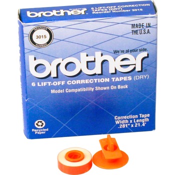 Brother 3015 Lift-Off Correction Tape, 6/Pack