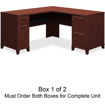 Bush Business Furniture Enterprise Collection 60W x 60D L-Desk, Harvest Cherry (Box 1 of 2)