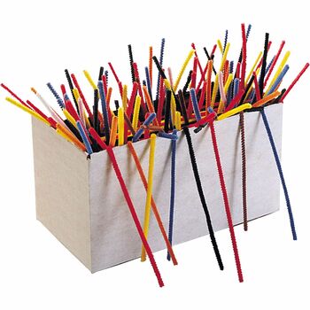 Creativity Street Regular Stems, 12&quot; x 4mm, Metal Wire, Polyester, Assorted, 1000/Box