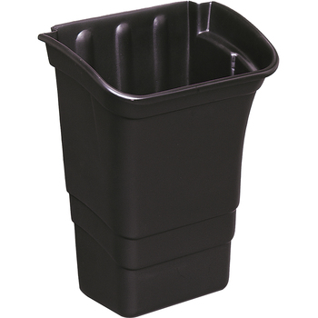 Rubbermaid Commercial Optional Utility Cart Refuse/Utility Bin, Rectangular, 8gal, Black