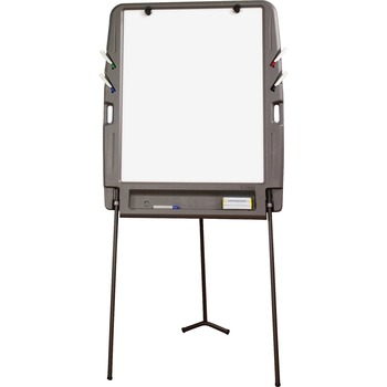 Iceberg Portable Flipchart Easel With Dry Erase Surface, Resin, 35 x 30 x 73, Charcoal