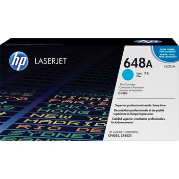 HP 648A (CE261A) Toner Cartridge, Cyan