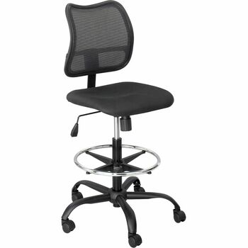 Safco Vue Series Mesh Extended Height Chair, Acrylic Fabric Seat, Black