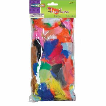 Creativity Street Bright Hues Feather Assortment, Bright Colors, 1 oz Pack