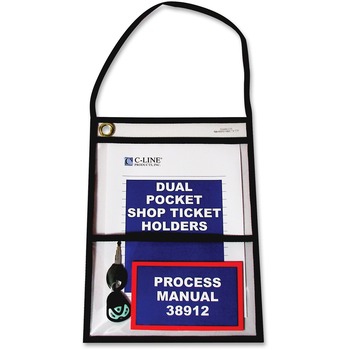 C-Line Shop Ticket Holders with Strap, Stitched, 150&quot;, 9 x 12, 15/BX