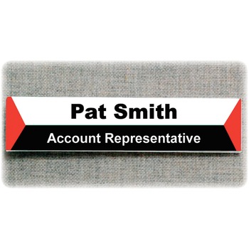 Advantus Panel Wall Sign Name Holder, Acrylic, 9 x 2, 6/Pack, Clear