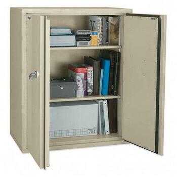 FireKing Storage Cabinet, 36w x 19-1/4d x 44h, UL Listed 350&#176; for Fire, Parchment