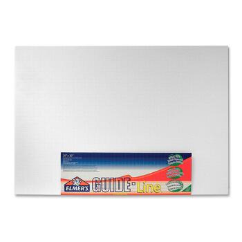 Elmer&#39;s Guide-Line Paper-Laminated Polystyrene Foam Display Board, 30 x 20, White, 2/PK