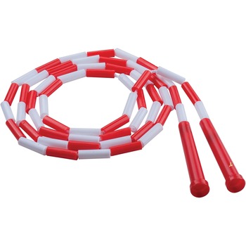 Champion Sports Segmented Plastic Jump Rope, 7ft, Red/White