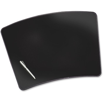 Artistic Sagamore Desk Pad w/Decorative Stitching, 24 x 19, Black
