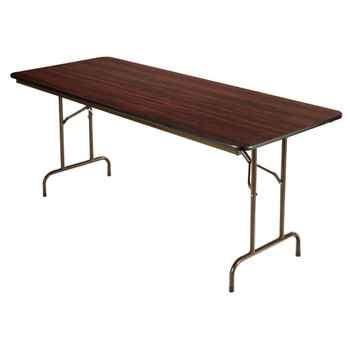 Alera Wood Folding Table, Rectangular, 72w x 29 3/4d x 29h, Walnut