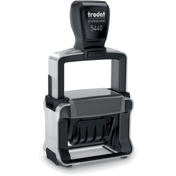 Trodat Trodat Professional 5-in-1 Date Stamp, Self-Inking, 1 1/8 x 2, Blue/Red