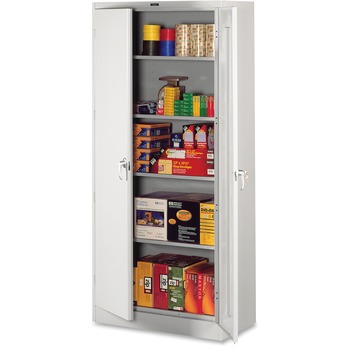 Tennsco 78&quot; High Deluxe Cabinet, 36w x 24d x 78h, Light Gray