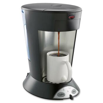 BUNN My Cafe Pourover Commercial Grade Coffee/Tea Pod Brewer, Stainless Steel, Black