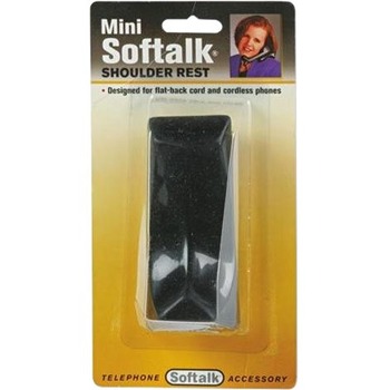 Softalk Mini Softalk Telephone Shoulder Rest, 1-3/4W x 4-1/8D x 1-7/8L, Black