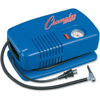 Champion Sports Electric Inflating Pump w/Gauge, Hose &amp; Needle, .25hp Compressor