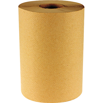 Boardwalk Hardwound Paper Towels, Nonperforated, 1-Ply, 8&quot; x 800 ft, Natural, 6 Rolls/Carton