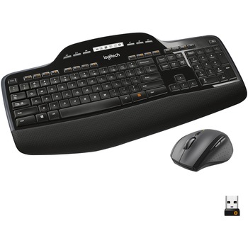 Logitech MK710 Wireless Desktop Set, Keyboard/Mouse, USB, Black