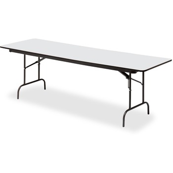 Iceberg Premium Wood Laminate Folding Table, Rectangular, 96w x 30d x 29h, Gray/Charcoal