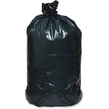 Earthsense Commercial Recycled Can Liners, 55-60 Gallon, 38&quot; x 58&quot;, 1.65 mil, Black, 100 Bags/Carton