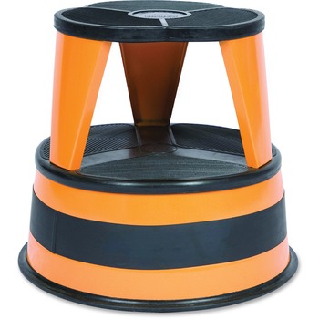 Cramer Kik-Step&#174; 2-Step Steel Step Stool, 16 dia. x 14 1/4h, to 350 lb, Orange