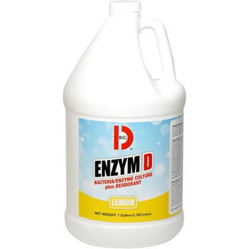 Big D Industries Enzym D Digester Liquid Deodorant, Lemon, 1gal, 4/Carton