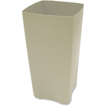 Rubbermaid Commercial Plaza Waste Container Rigid Liner, Square, Plastic, 19gal, Beige