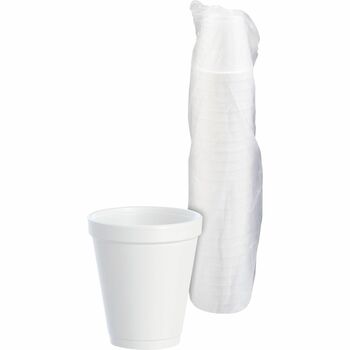Dart Cups, Foam, 8oz, White, 25/Pack